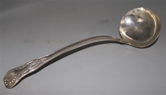 A 19th century Indian Colonial silver Kings pattern soup ladle by Pittar & Co, Calcutta, 8 oz.